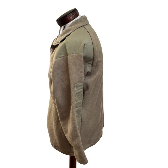 United‎ Join Forces Fleece Military Jacket Polyester Coyote Tan MD/Short  EUC - Picture 2 of 5